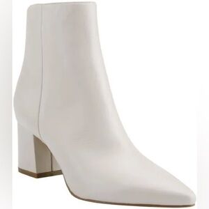 Marc Fisher LTD Jina ponited toe Booties ivory casual classic winter fall comfy